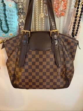 LOUIS VUITTON Verona Damier Ebene Shoulder Bag GM